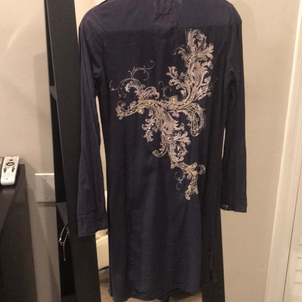 Miss Me Shirt Dress/Tunic in Navy